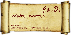 Csépány Dorottya névjegykártya